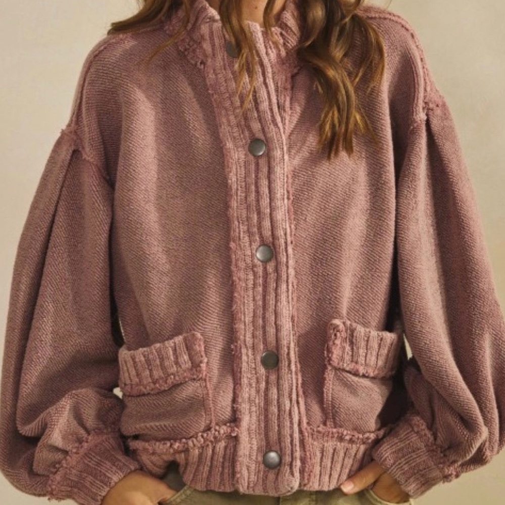 NWT muave button jacket